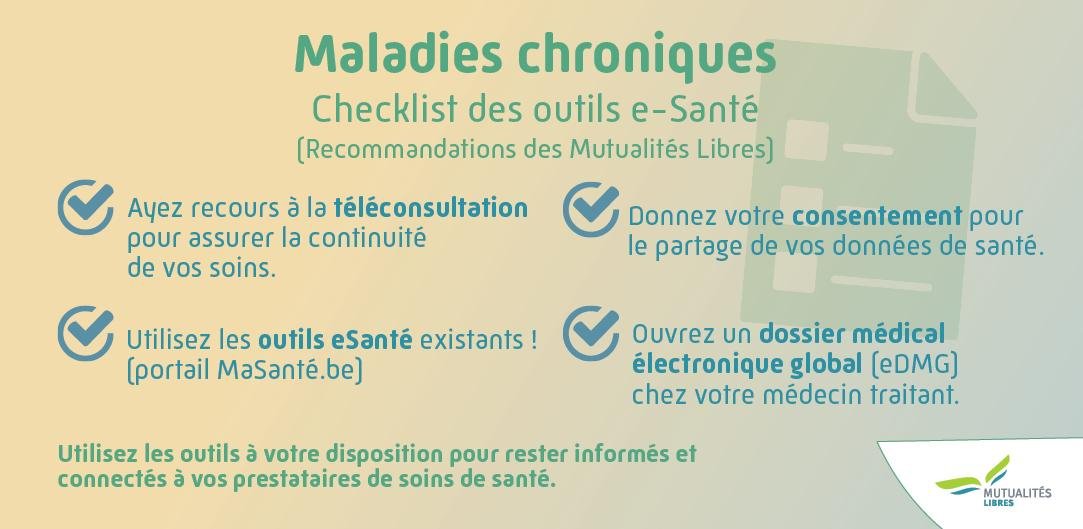 Maladies chroniques en Belgique - Prévalence et coûts 2010-2018 - maladies chroniques checklist