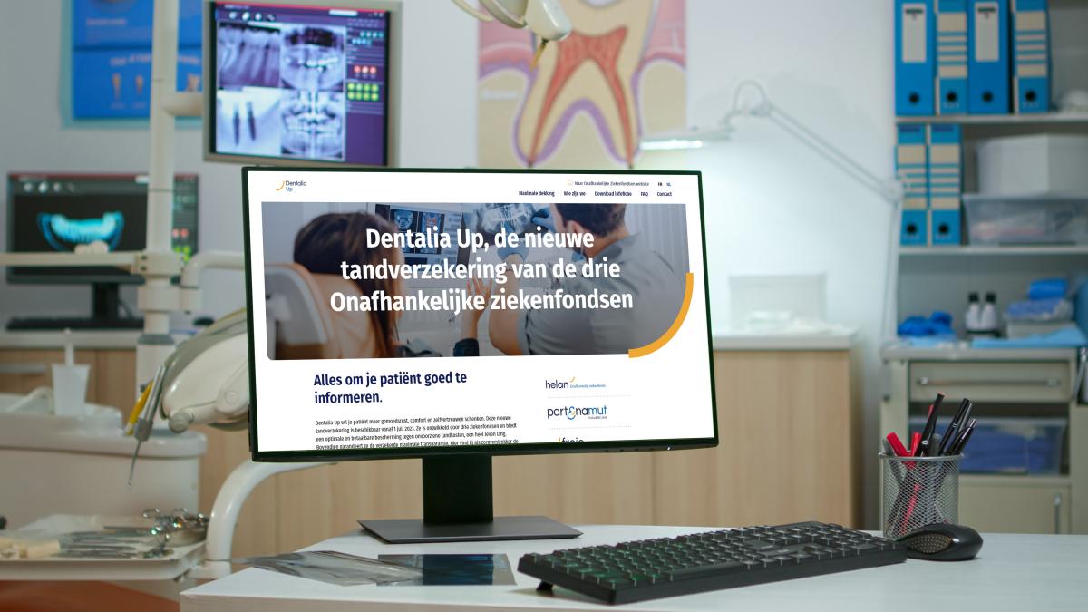 Dentalia Up website voor zorgverstrekkers